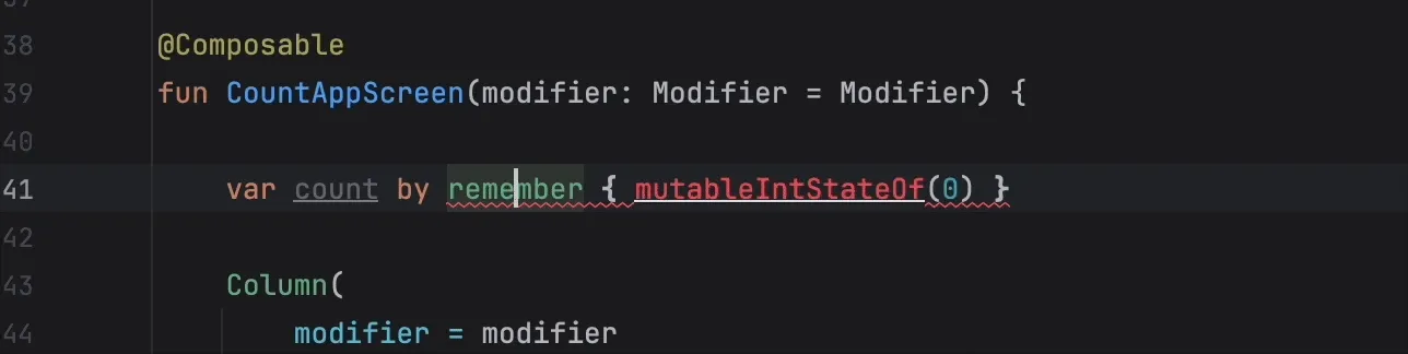 rememberのインポート